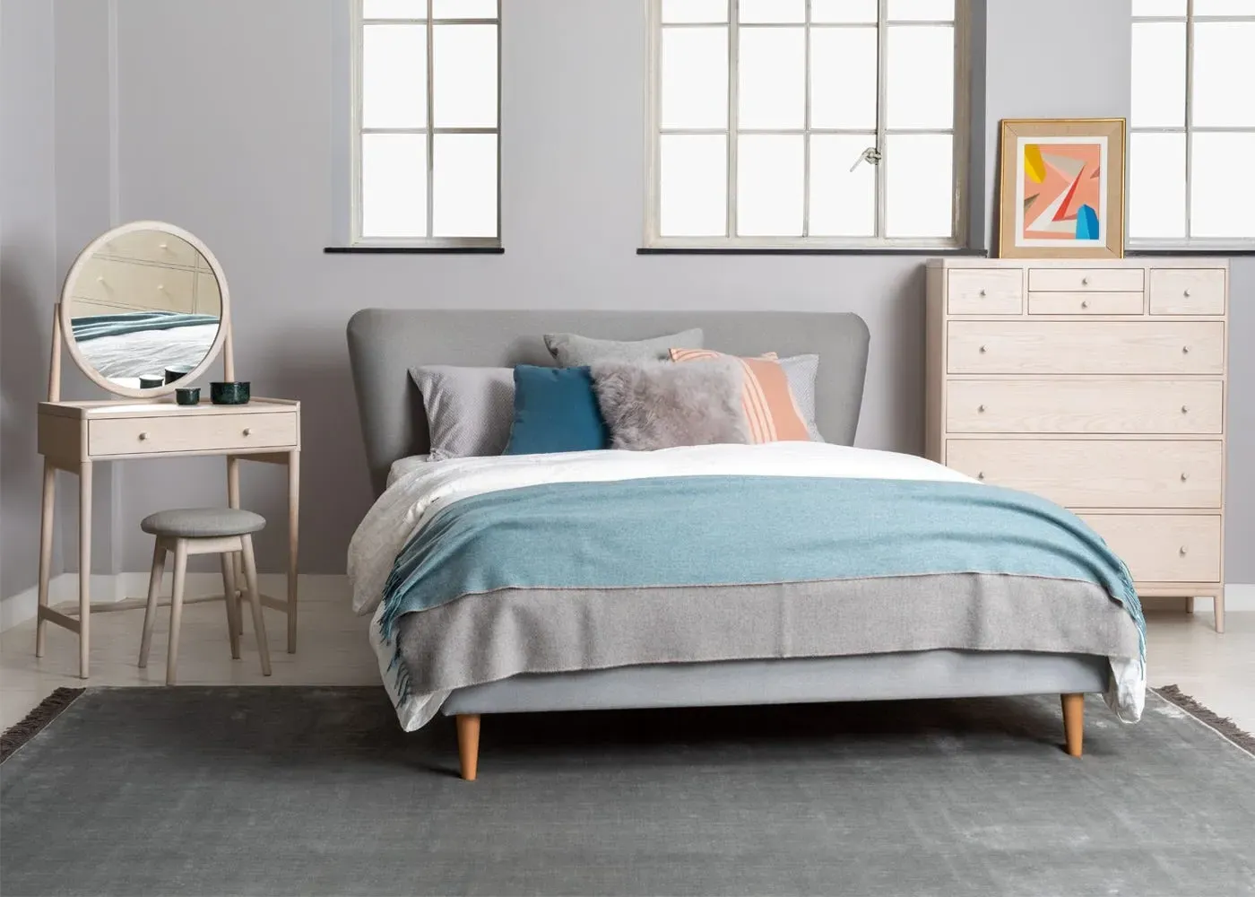 Large Area Rug Hand-Tufted - Stone, Viscose