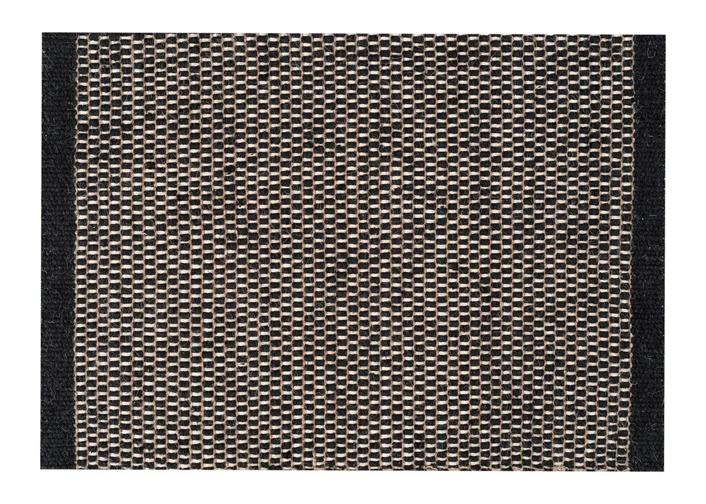 Large Area Rug Hand-Woven - Black, Wool