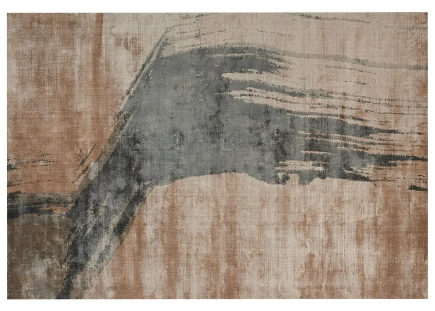 Medium Area Rug with Abstract Pattern - Stone, Viscose image