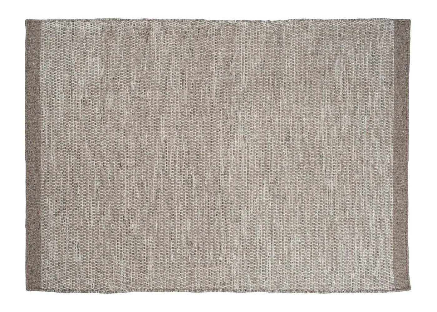 Medium Hand-Woven Rug - Light Grey, Wool