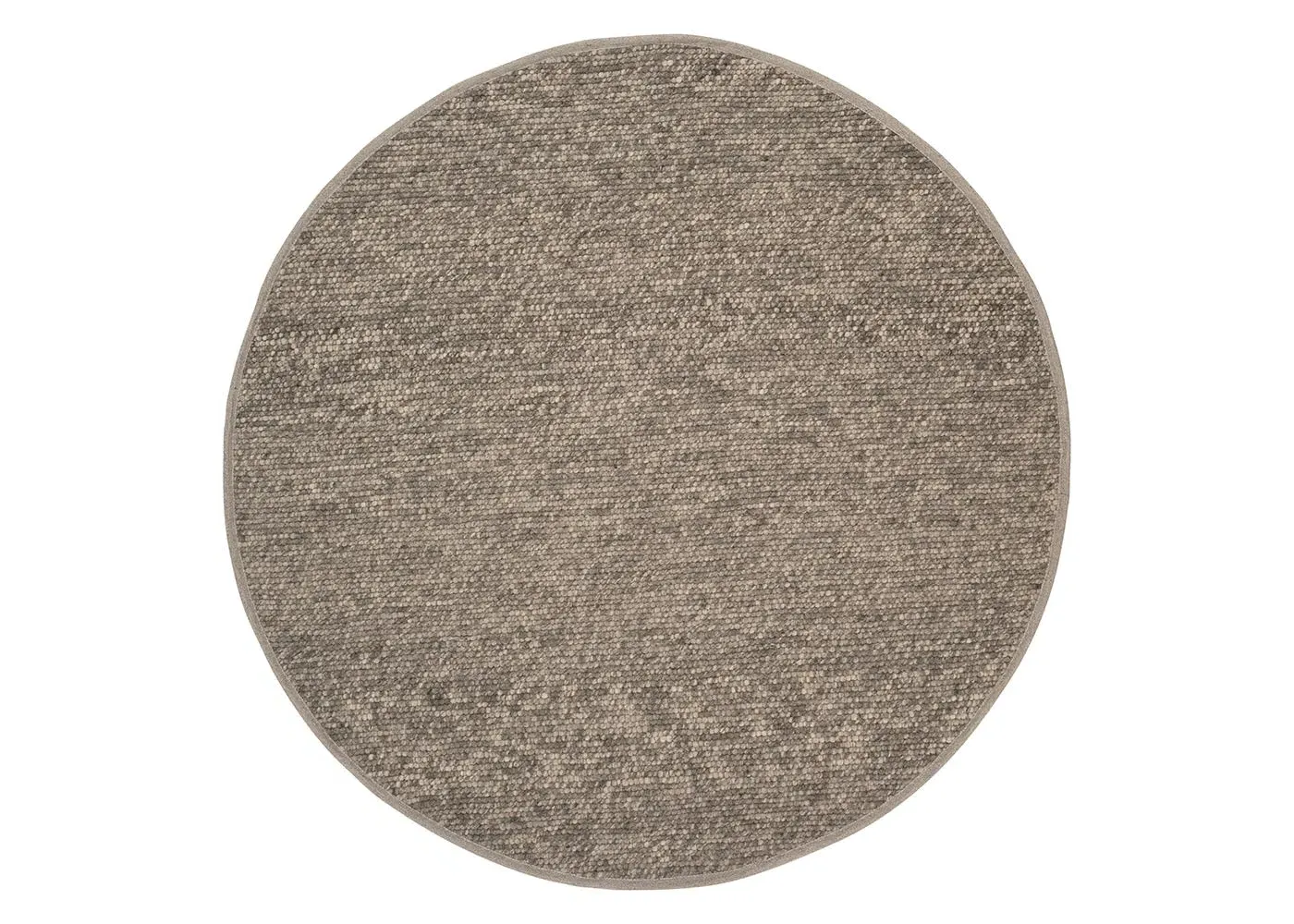 Round Rug - Grey, Wool image