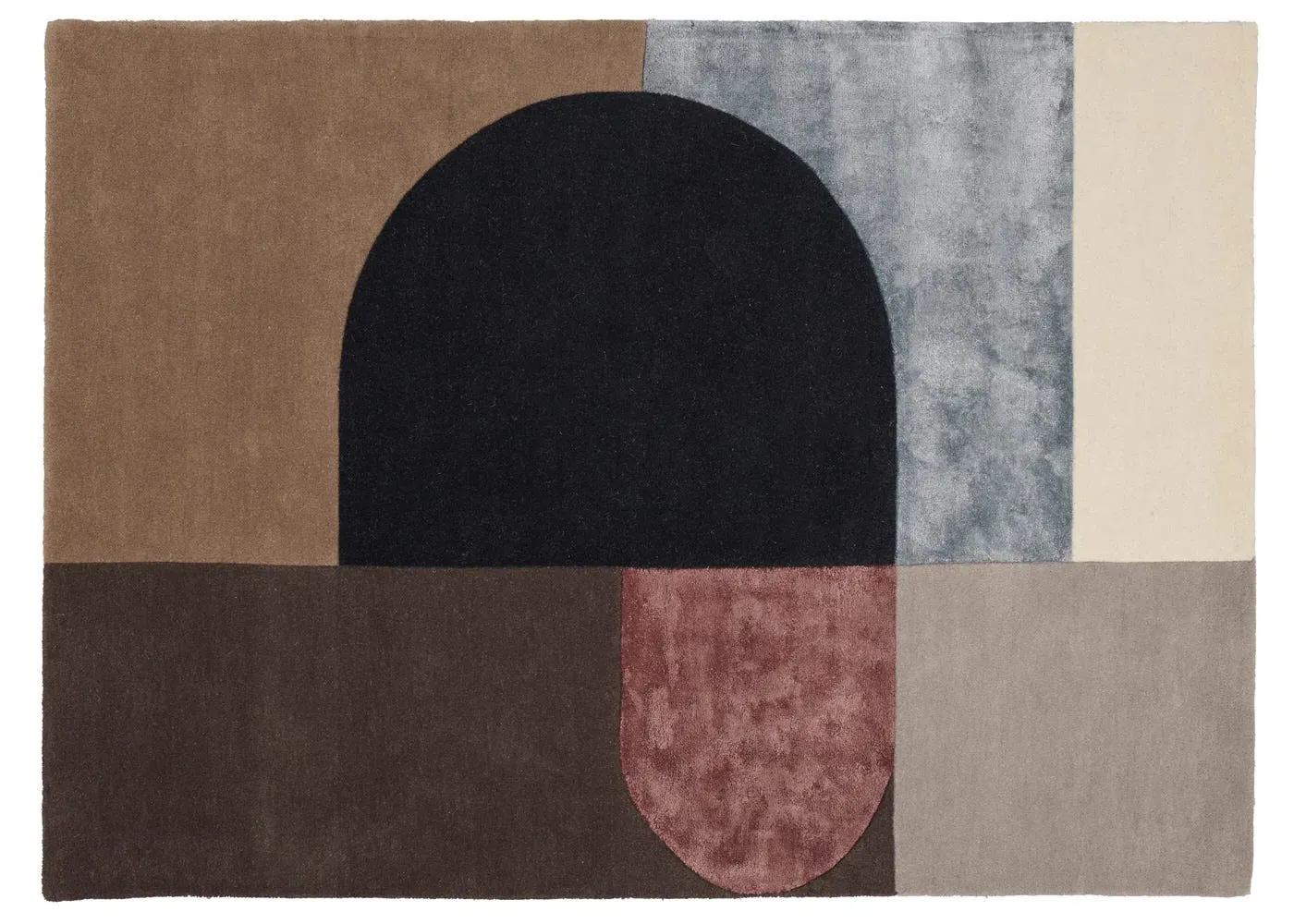 Small Area Rug Art Deco Pattern - Bordeaux, Wool image