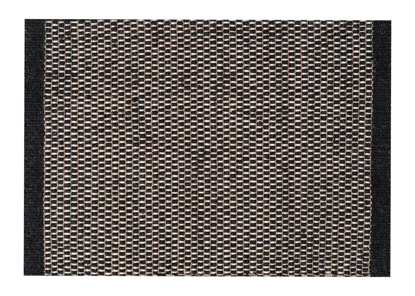 Small Area Rug Hand-Woven - Black, Wool image