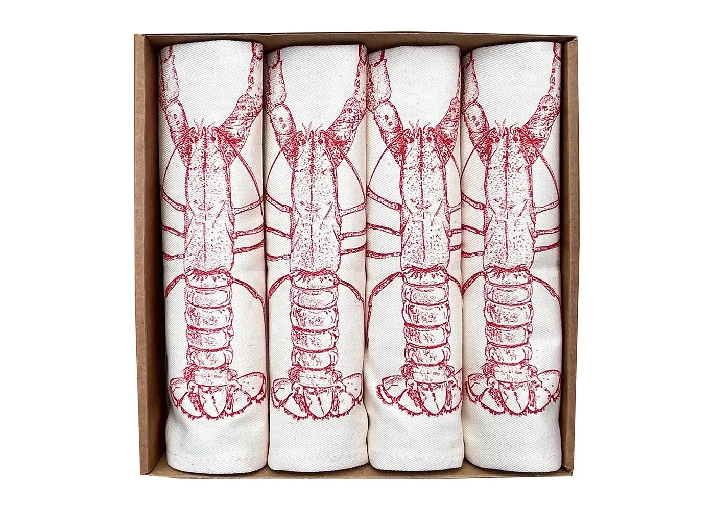 Lobster Print Napkin Gift Set - Red image