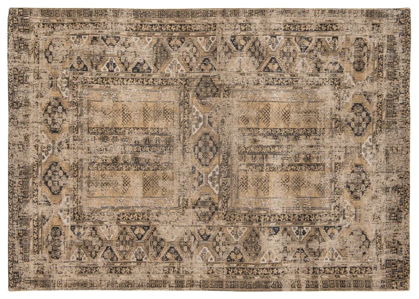 Flatweave Rug Distressed - Gold, Cotton image