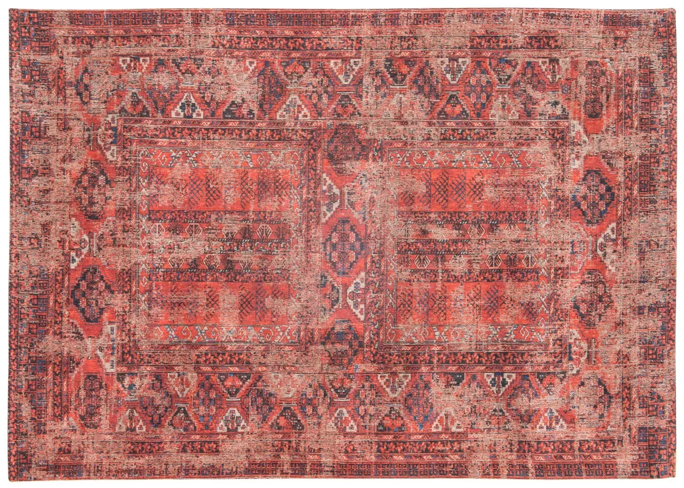 Small Hadschlu Flatweave Rug - Red, Cotton image