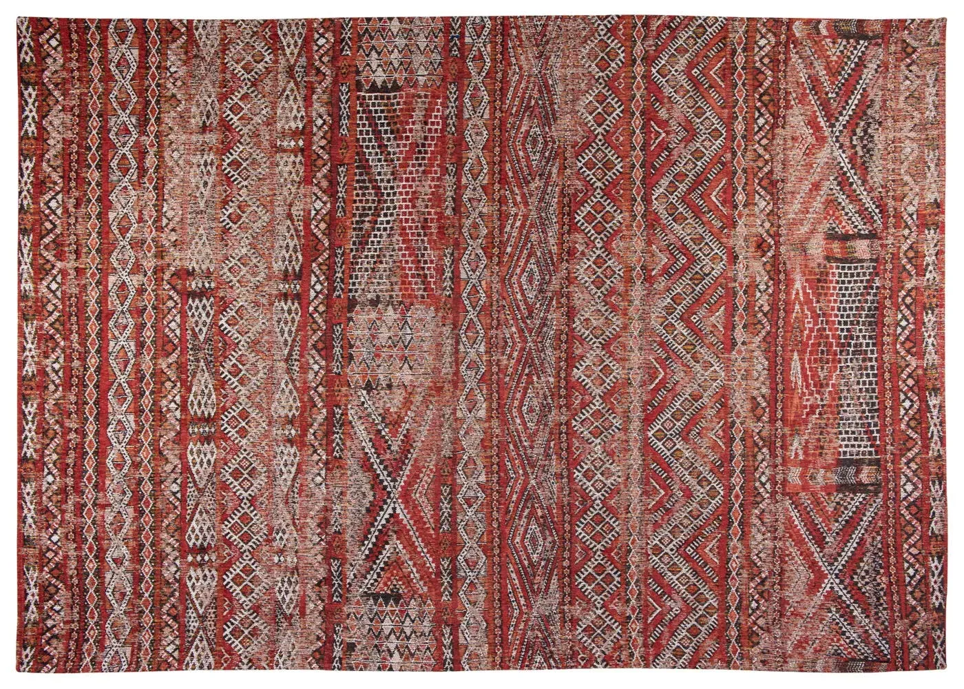 Small Kilim Rug Fez Pattern - Red, Cotton Wool image