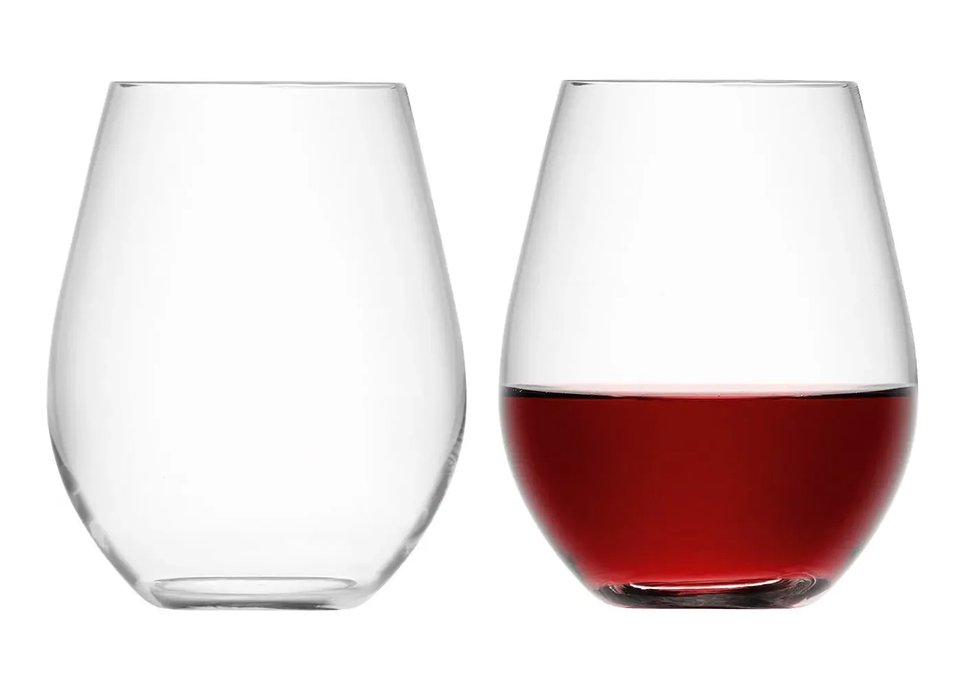 2-Piece Stemless Red Wine Glass Set - Clear image