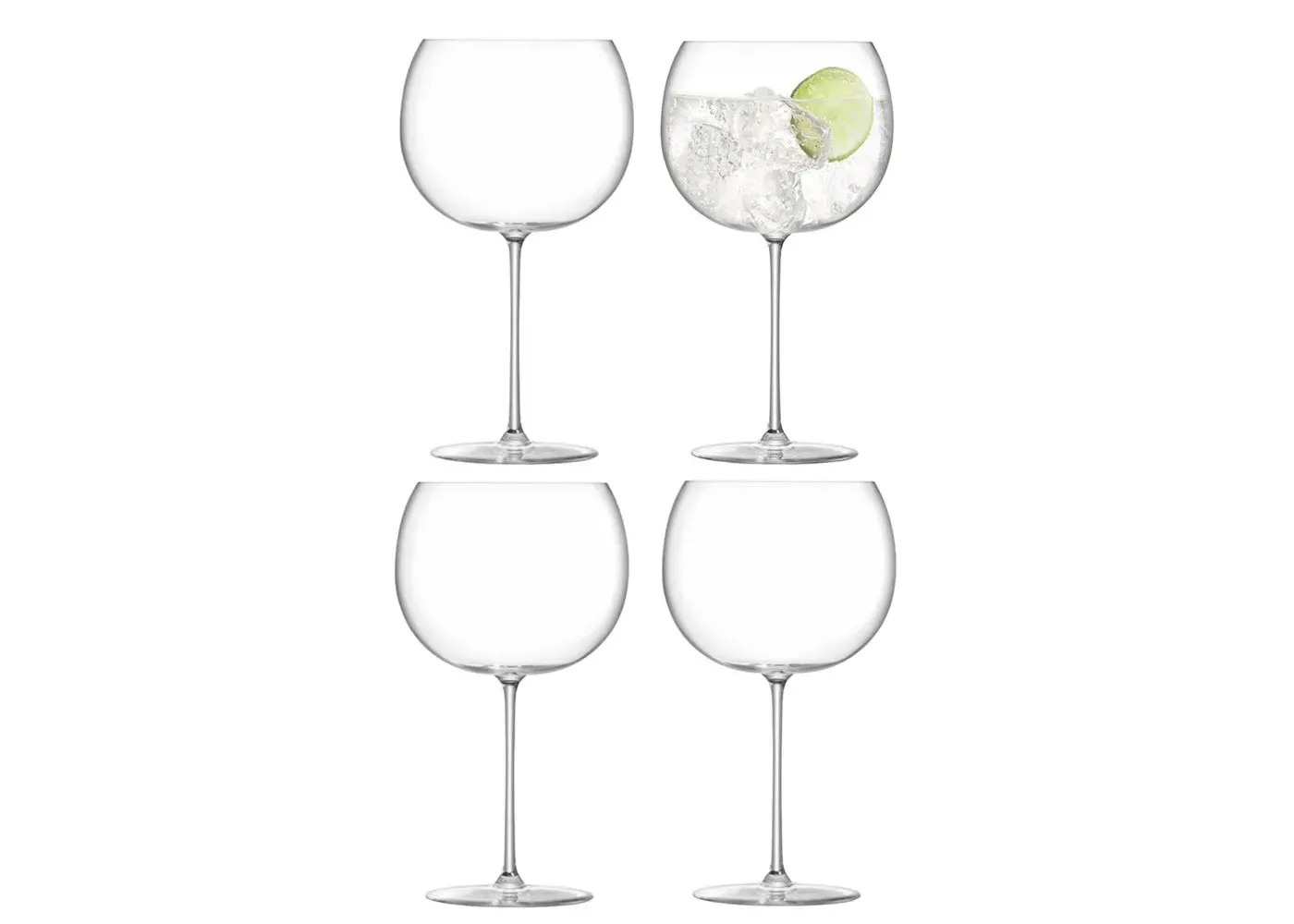 4-Piece Balloon Glass Set - Clear, Crystal