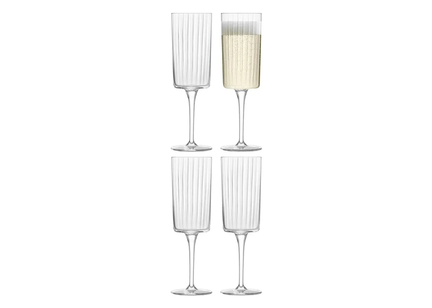 4-Piece Champagne Flute Set - Clear Glass image