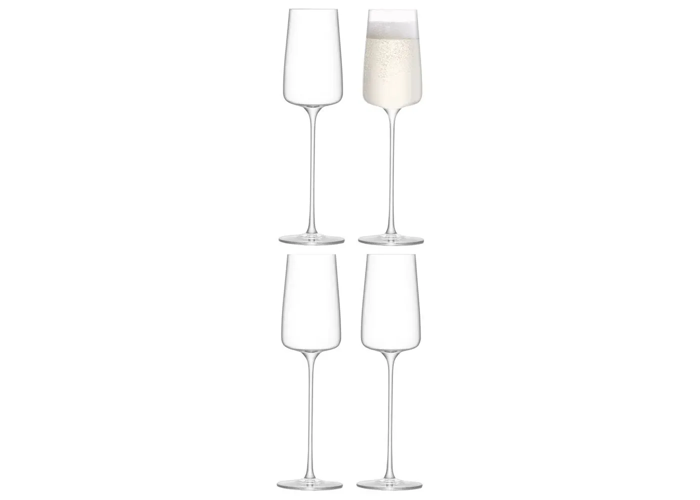 4-Piece Champagne Glass Set - Clear Glass image