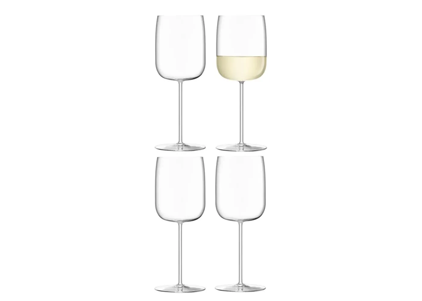 4-Piece White Wine Glass Set - Clear, Crystal