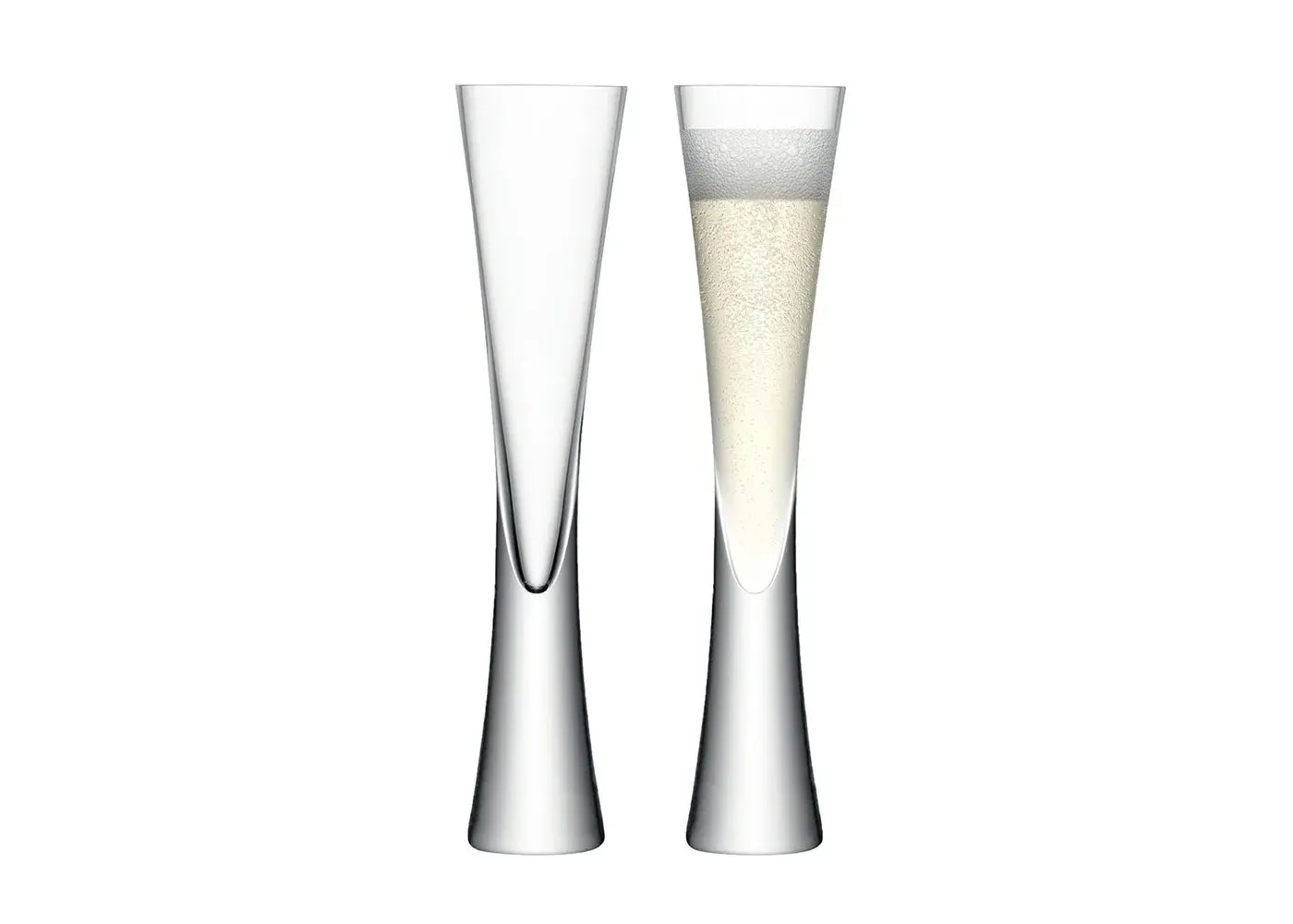 Champagne Flute Set of 2 - Clear Glass image