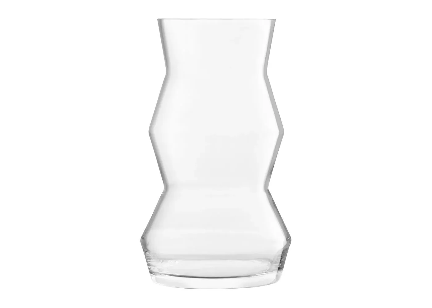 Large Sculpt Vase - Clear, Glass