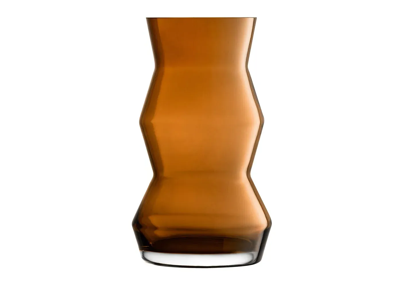 Large Sculpt Vase - Cognac, Glass
