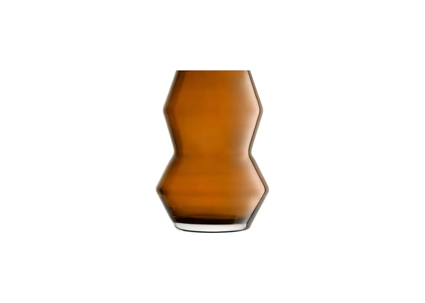 Small Sculpt Vase - Cognac, Glass