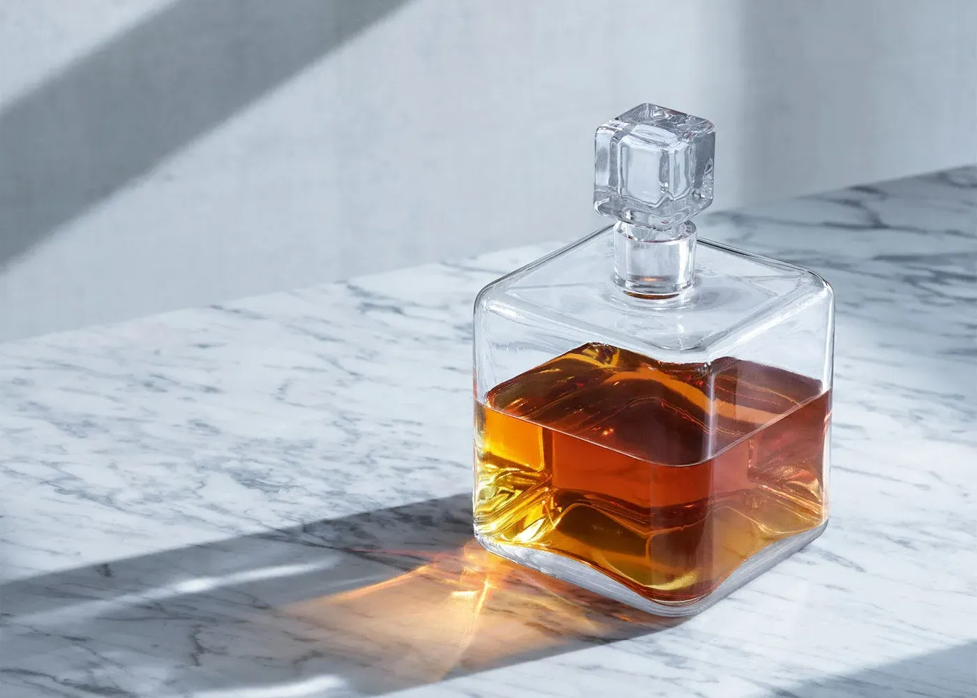 Square Cask Decanter - Clear Glass