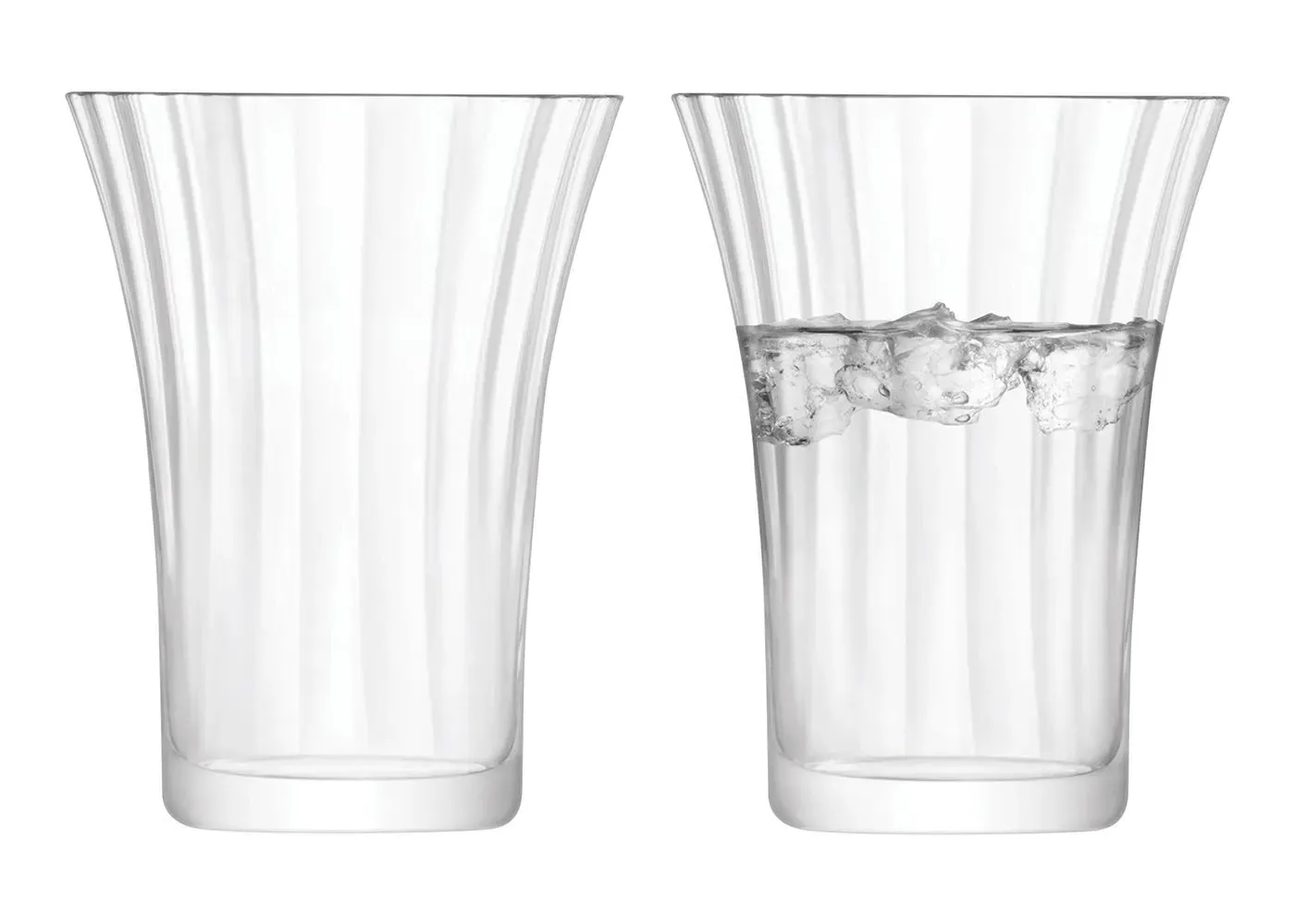 Tumbler Set with Optic Pattern - Clear Glass image