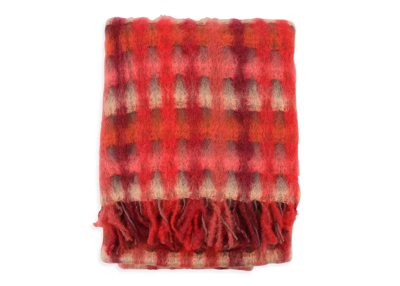Mohair Throw Blanket - Red image