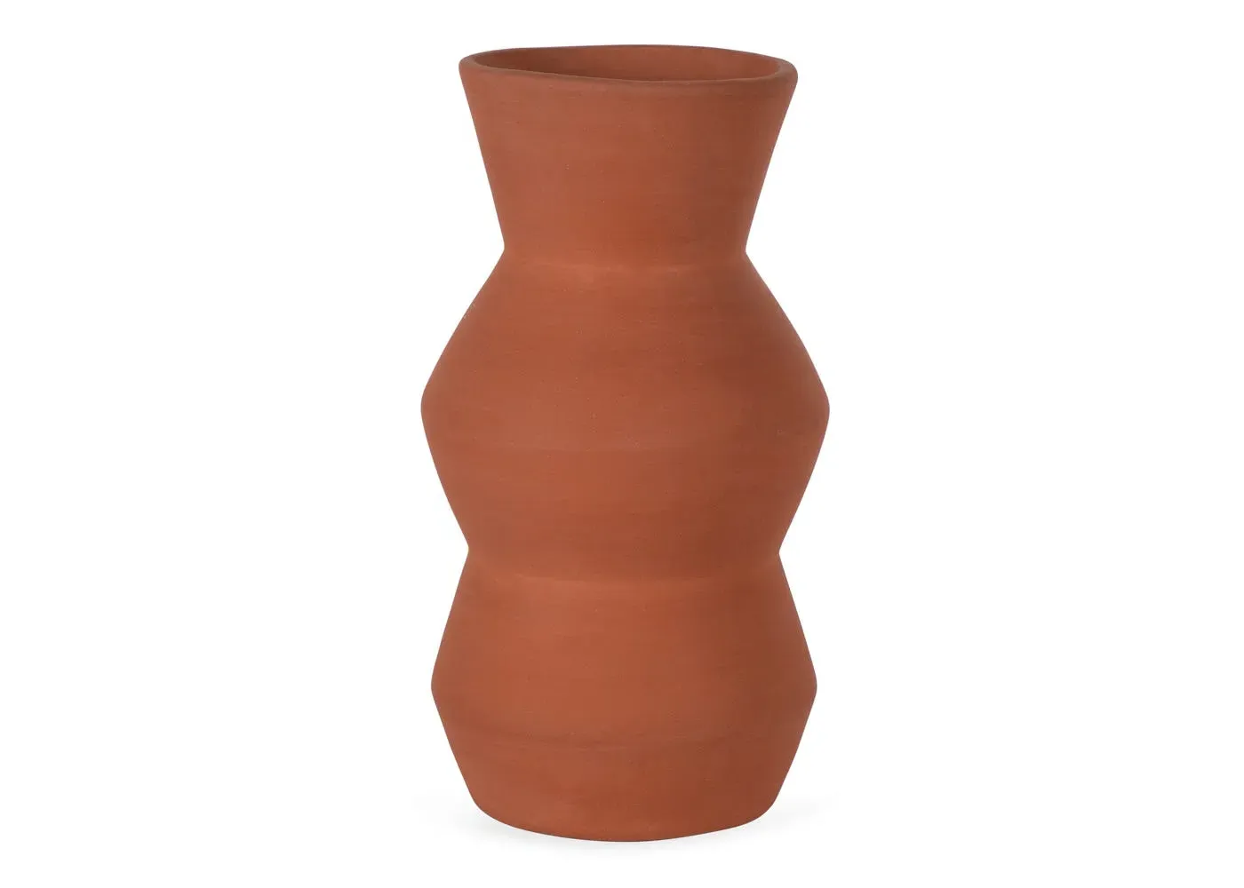 Geo Vase - Brown, Terracotta image