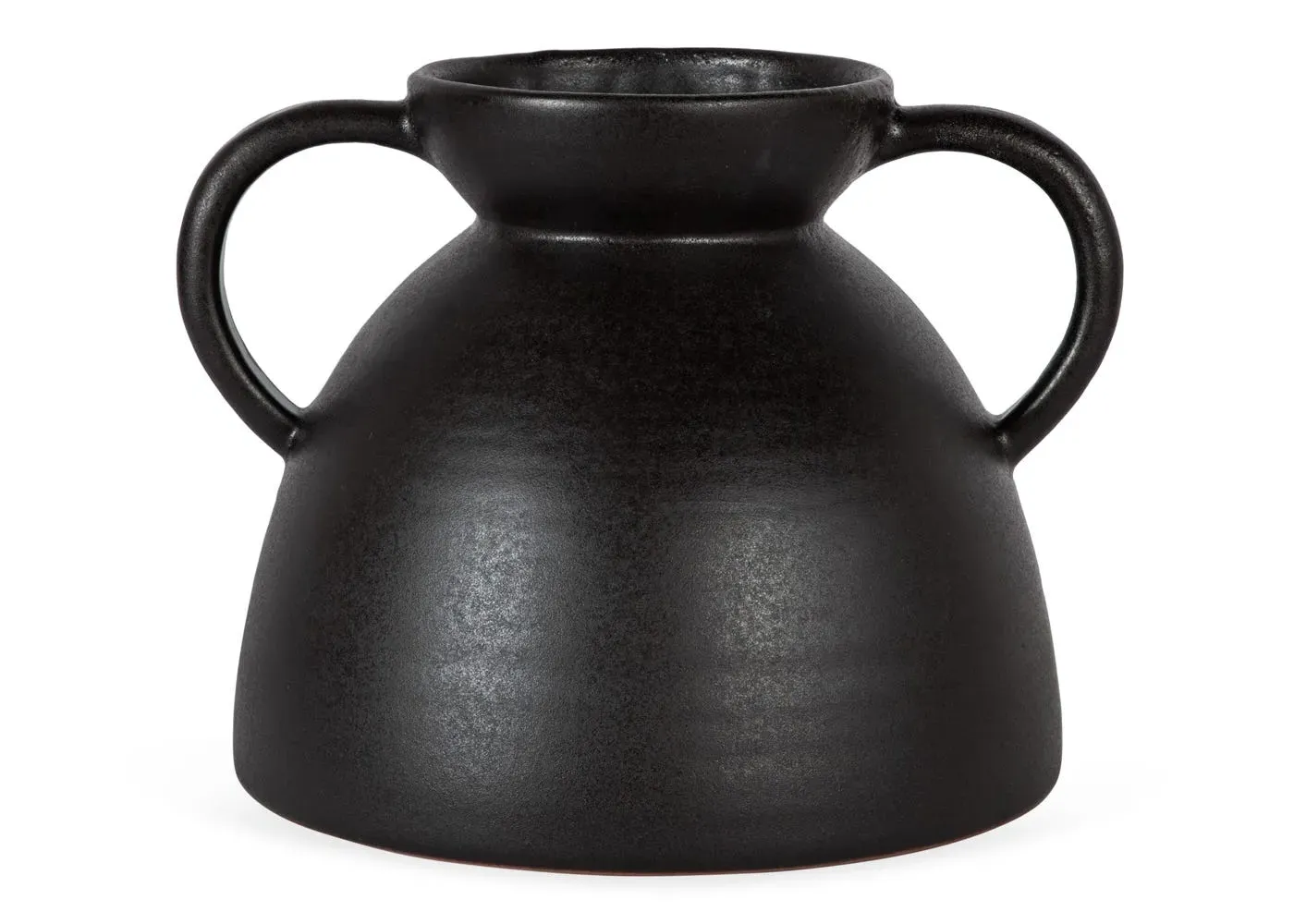 Handled Vase with Traditional Design - Black image