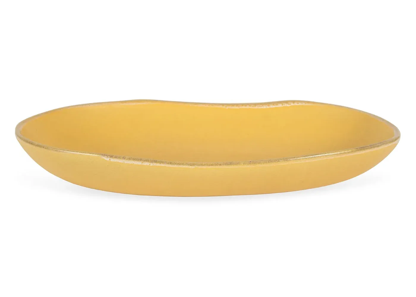Large Oval Salad Bowl - Yellow, Terracotta image