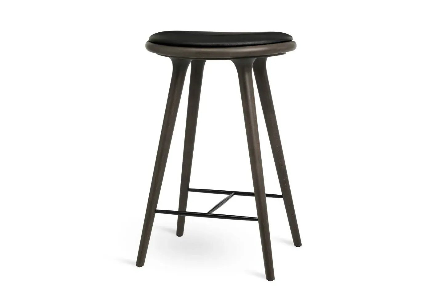 High Stool 69cm - Grey, Stained Beech