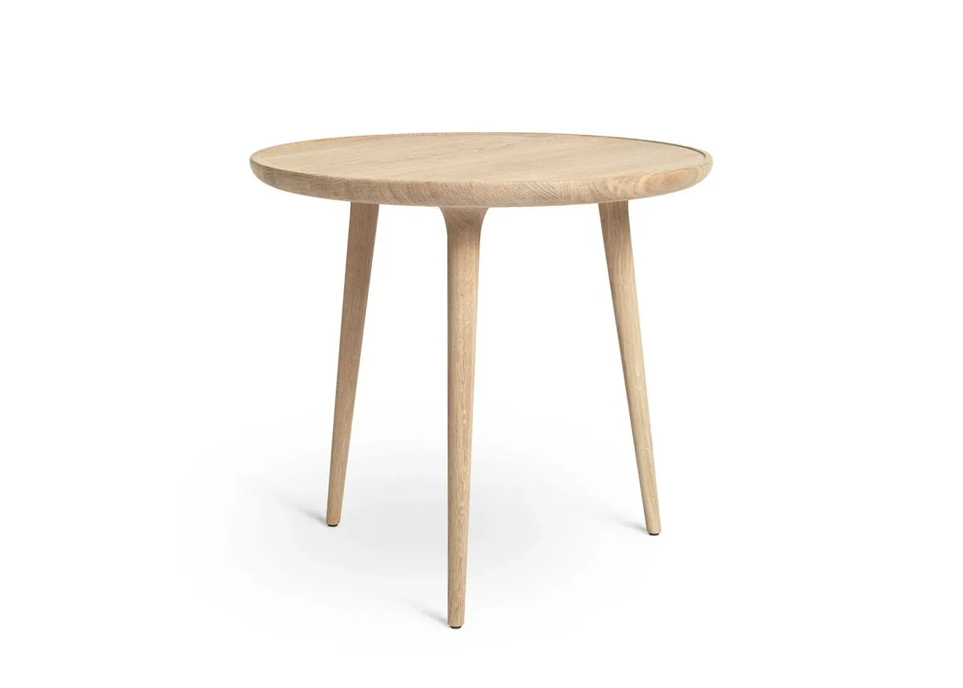 Large Accent Side Table - White, Lacquered Oak