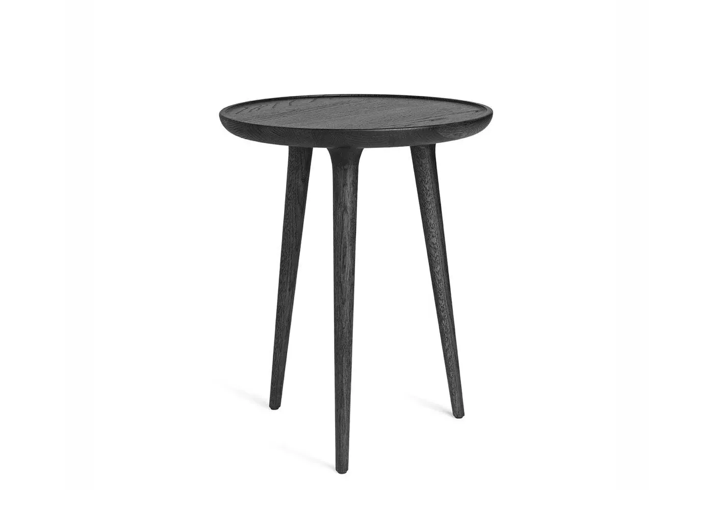 Medium Accent Side Table - Black, Stained Oak