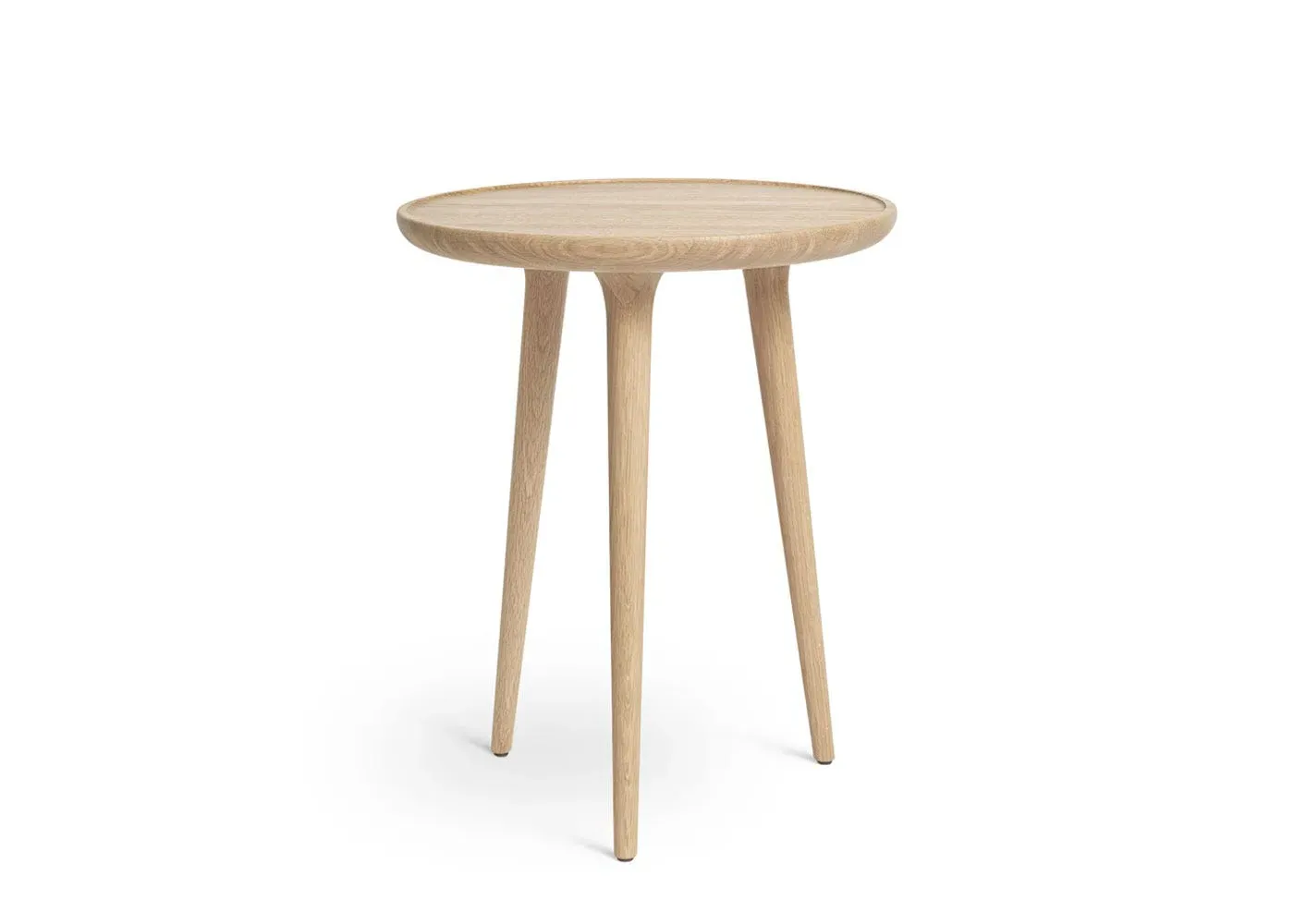Medium Accent Side Table - White, Lacquered Oak