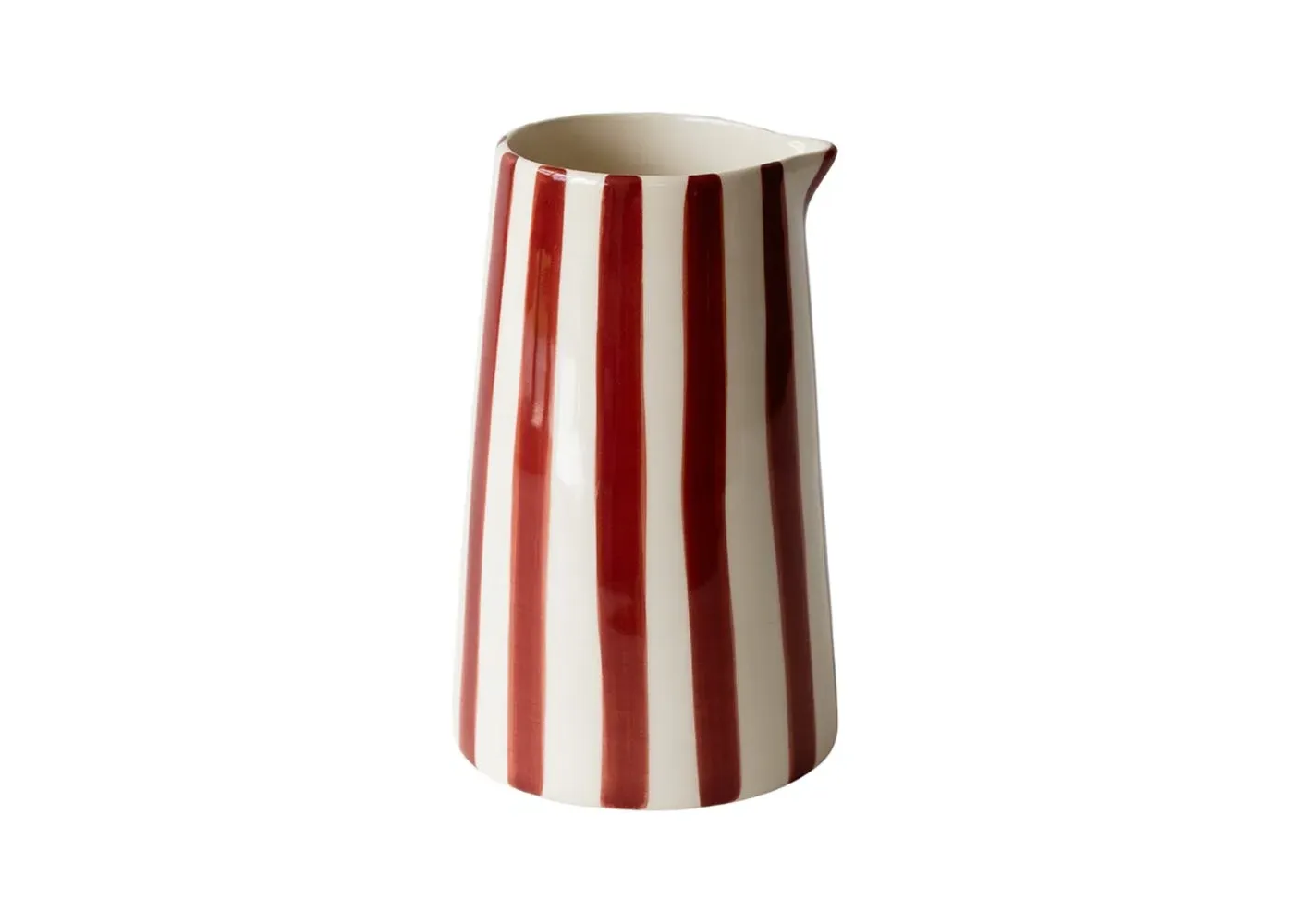 Candy Stripe Creamer - Red
