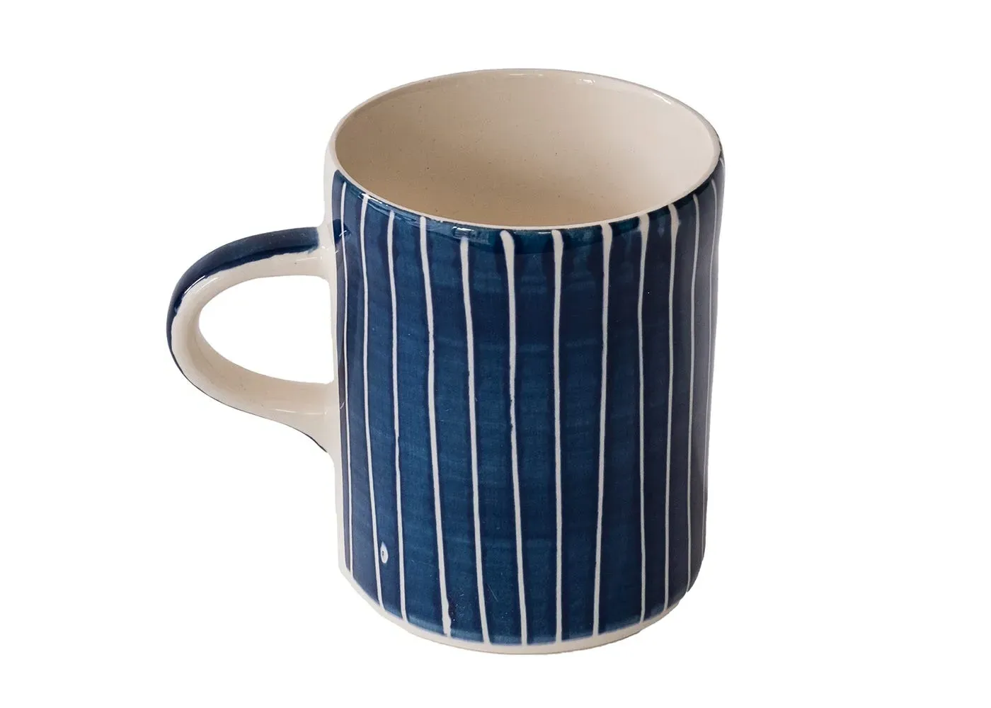 Demi Mug with Sgraffito Design - Blue image