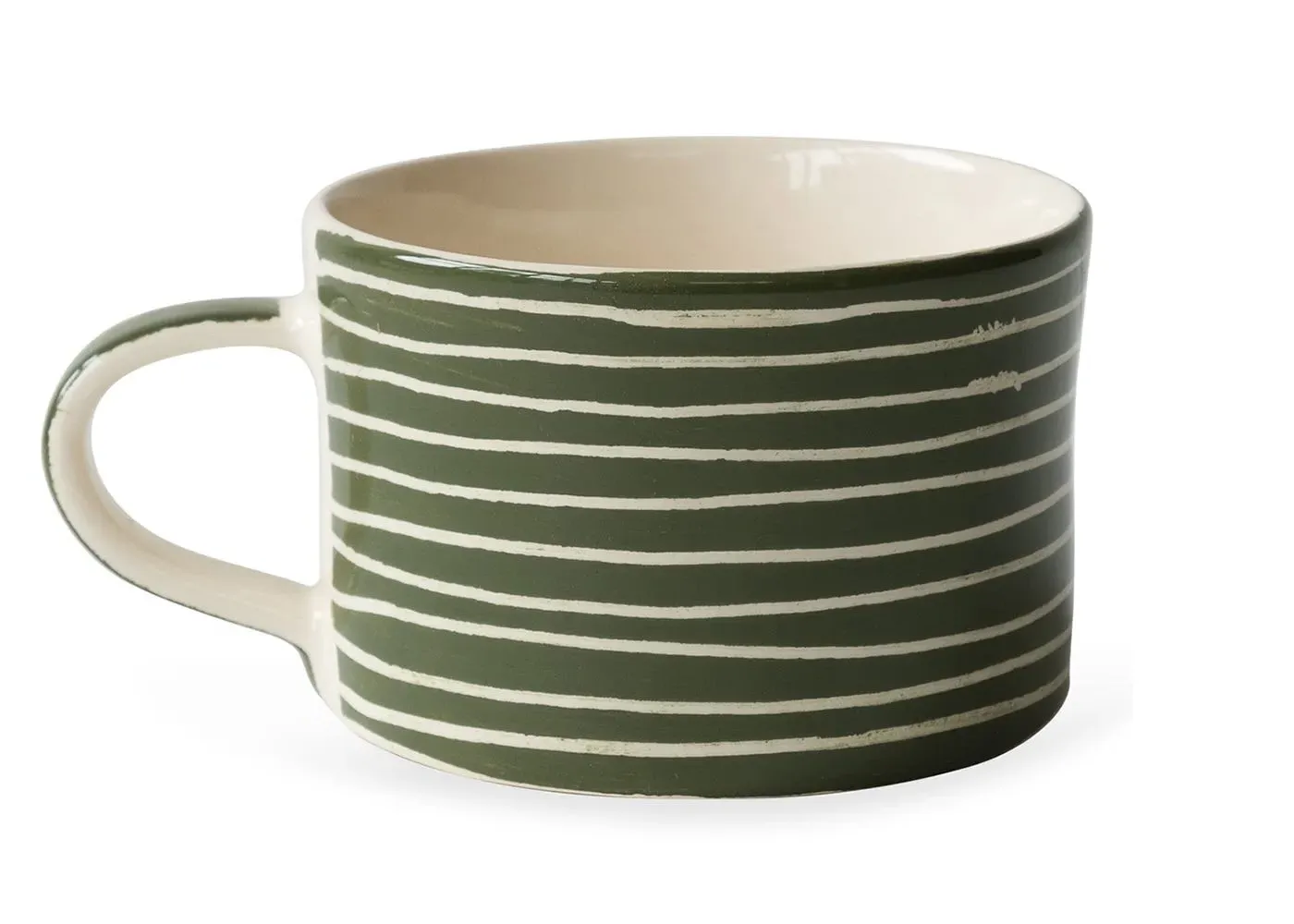 Sgraffito Mug - Moss Green, Ceramic