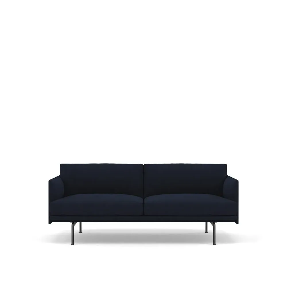 2-Seater Sofa with Deep Seating - Blue, Fabric