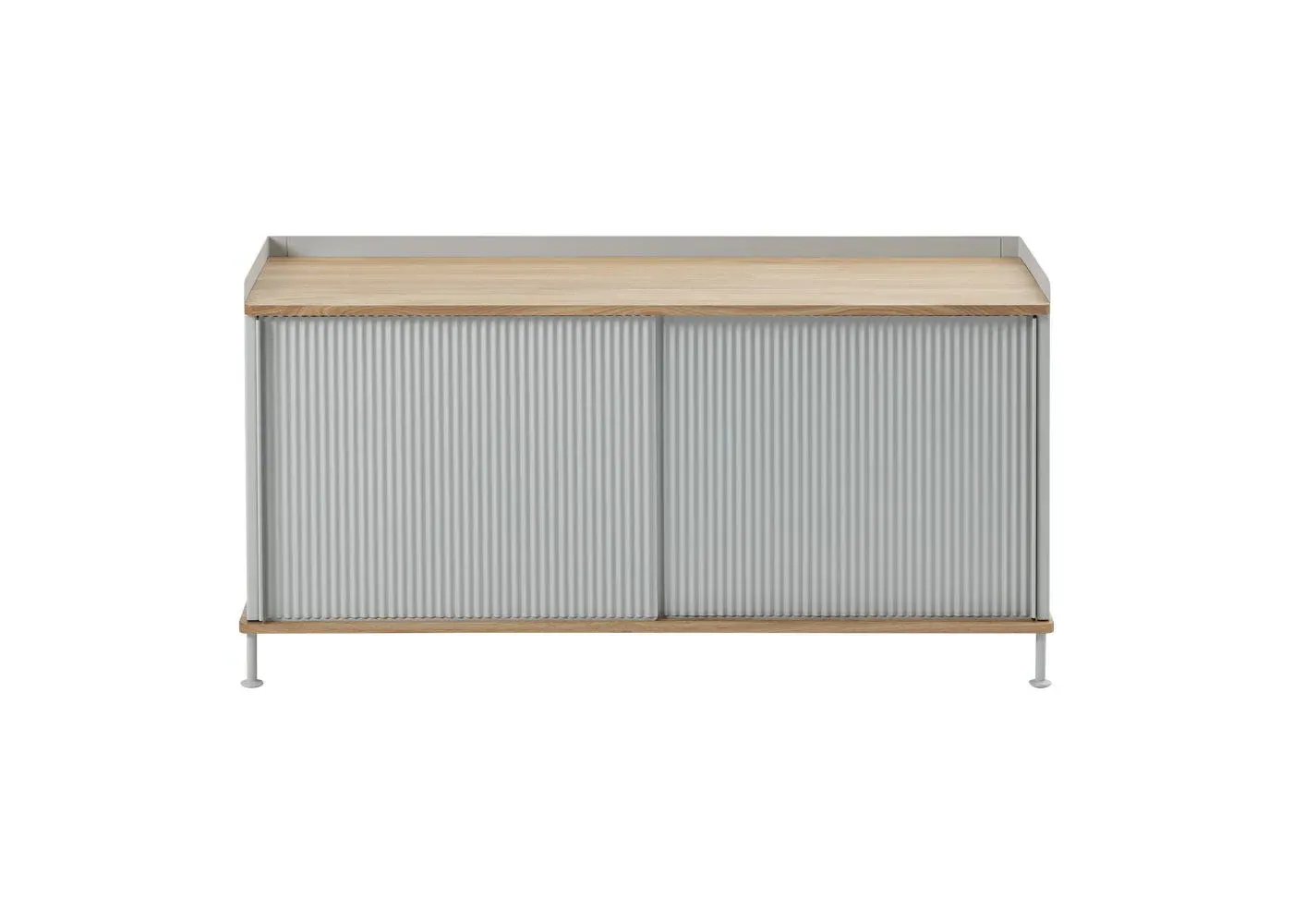 Low Sideboard with Doors - Grey, Oak