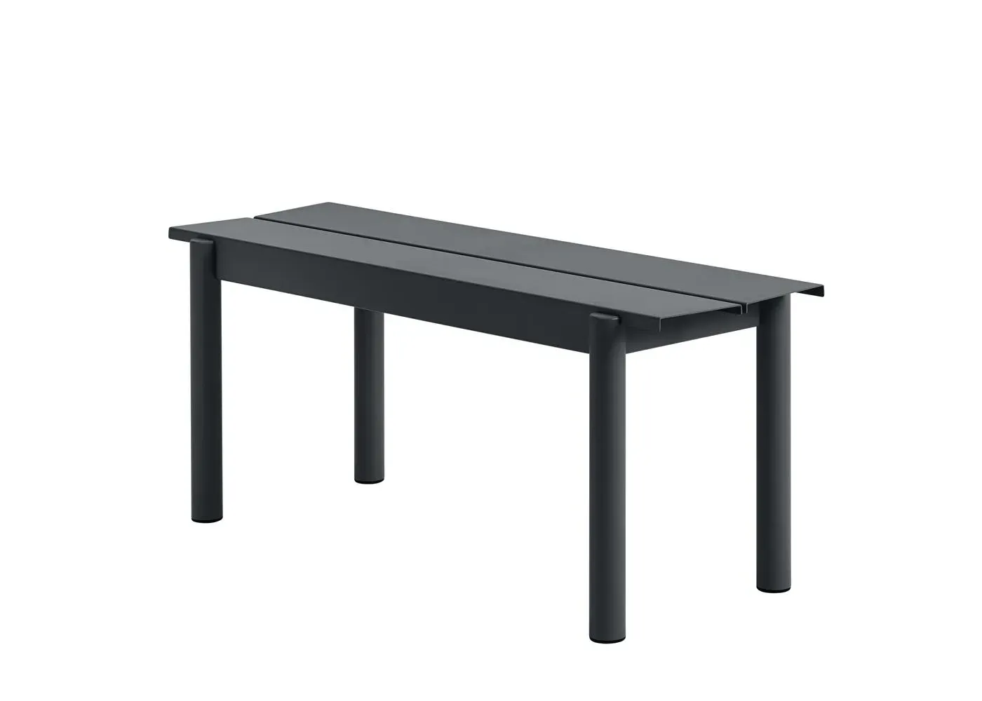 Medium Outdoor Bench - Black, Steel image