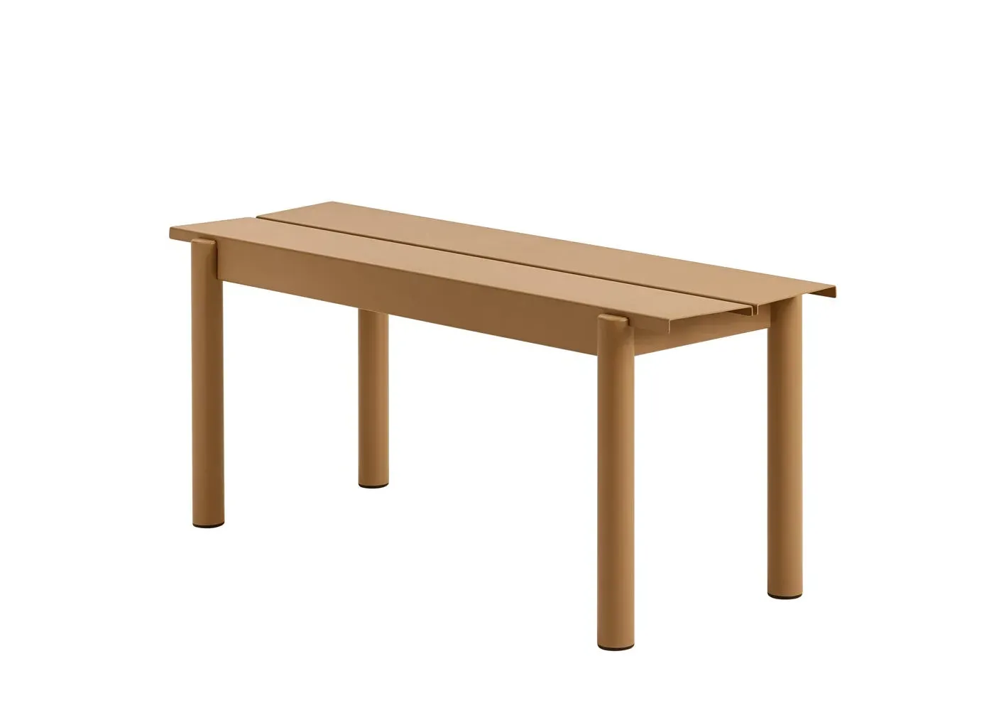 Medium Outdoor Bench - Burnt Orange, Steel