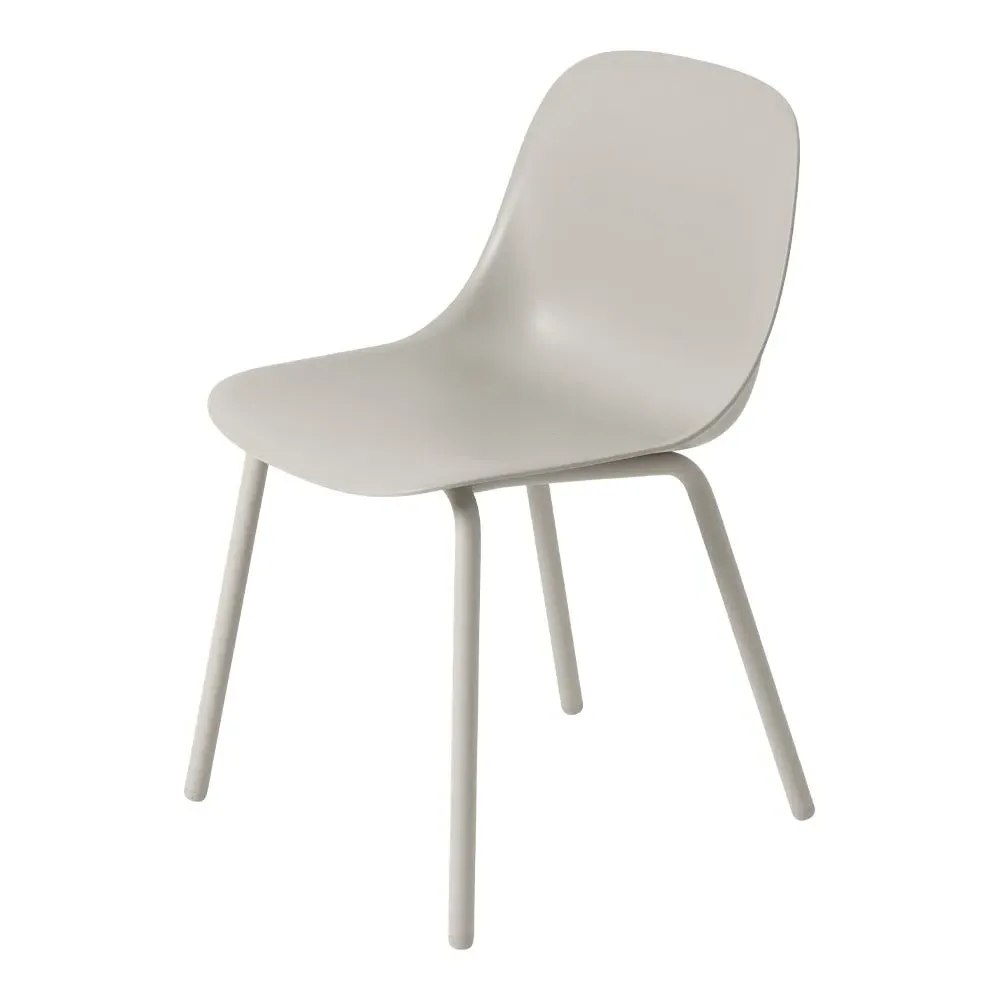 Outdoor Side Chair - Grey, Fiber