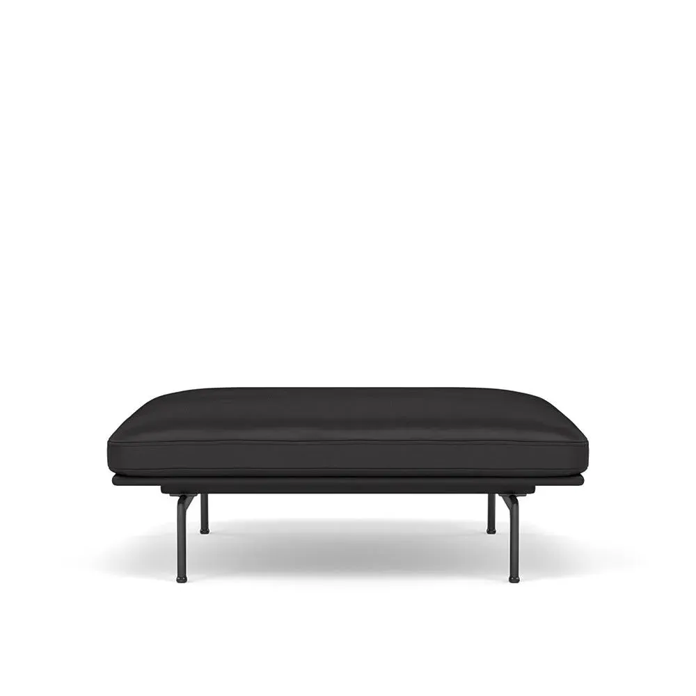 Outline Pouf - Black, Leather