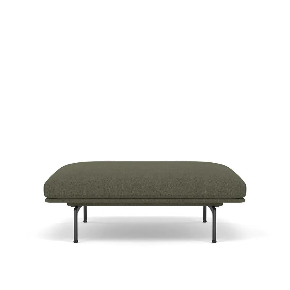 Outline Pouf - Dark Green, Fabric