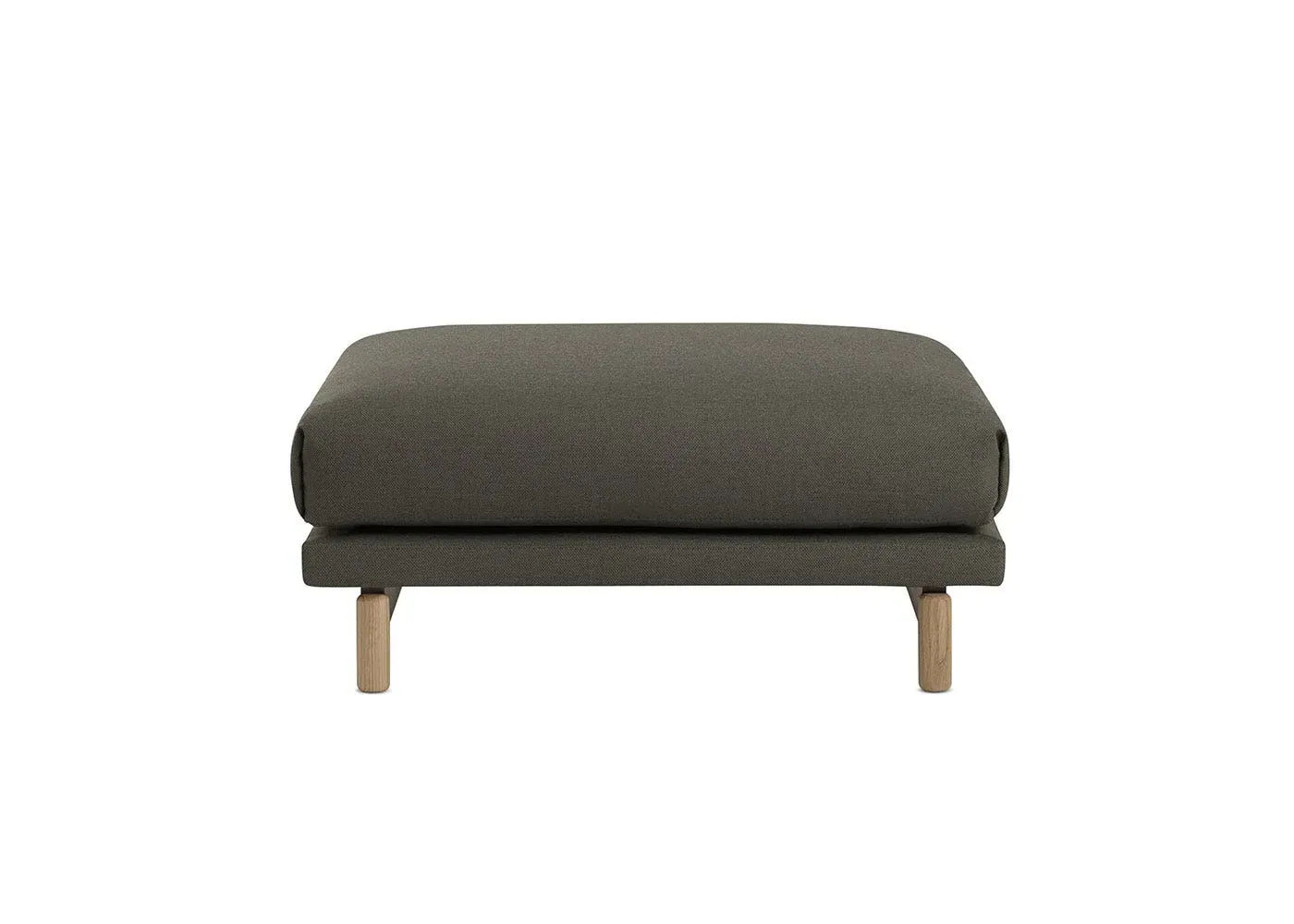 Rest Pouf with Oak Legs - Green, Kvadrat image