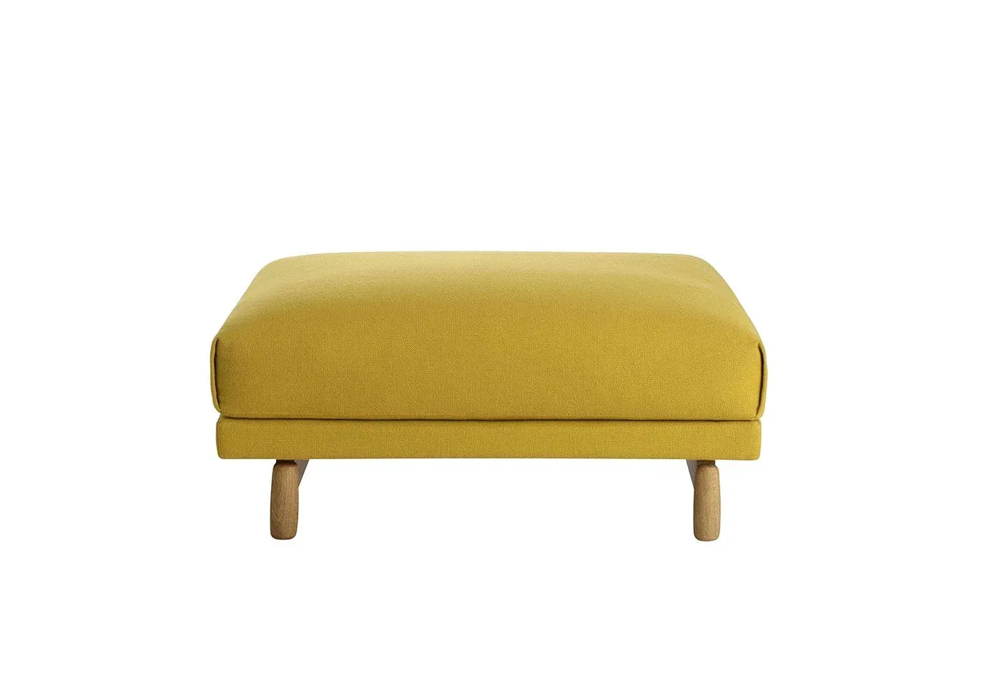 Rest Pouf with Oak Legs - Yellow, Kvadrat