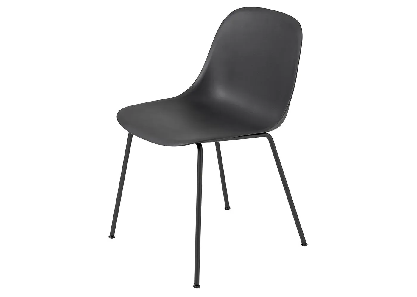 Side Chair with Tube Base - Black image