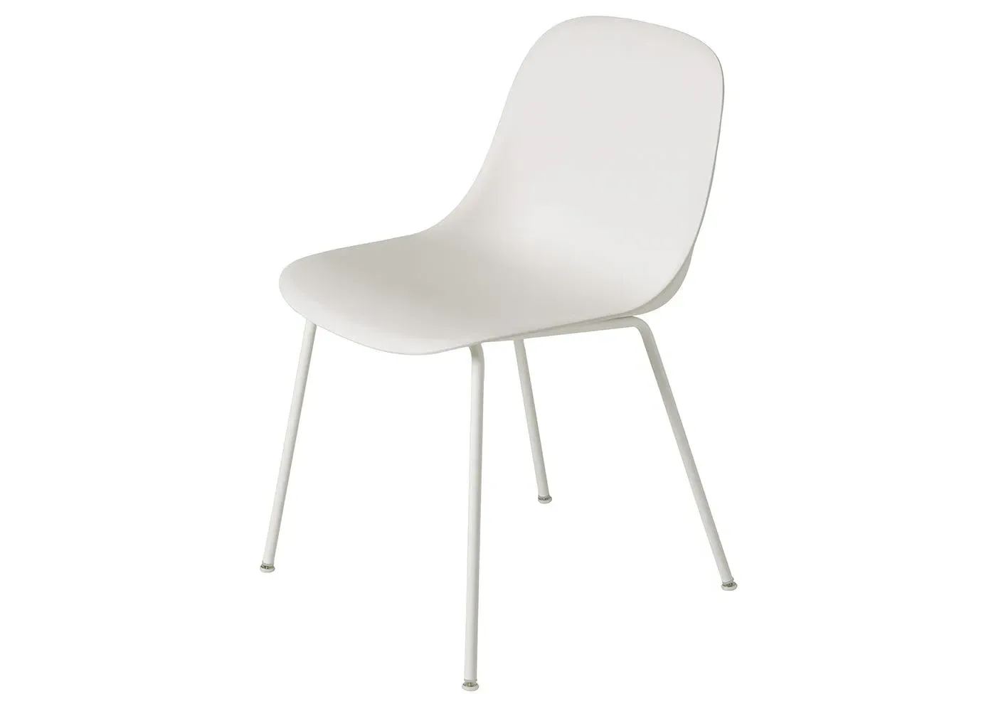 Side Chair with Tube Base - White
