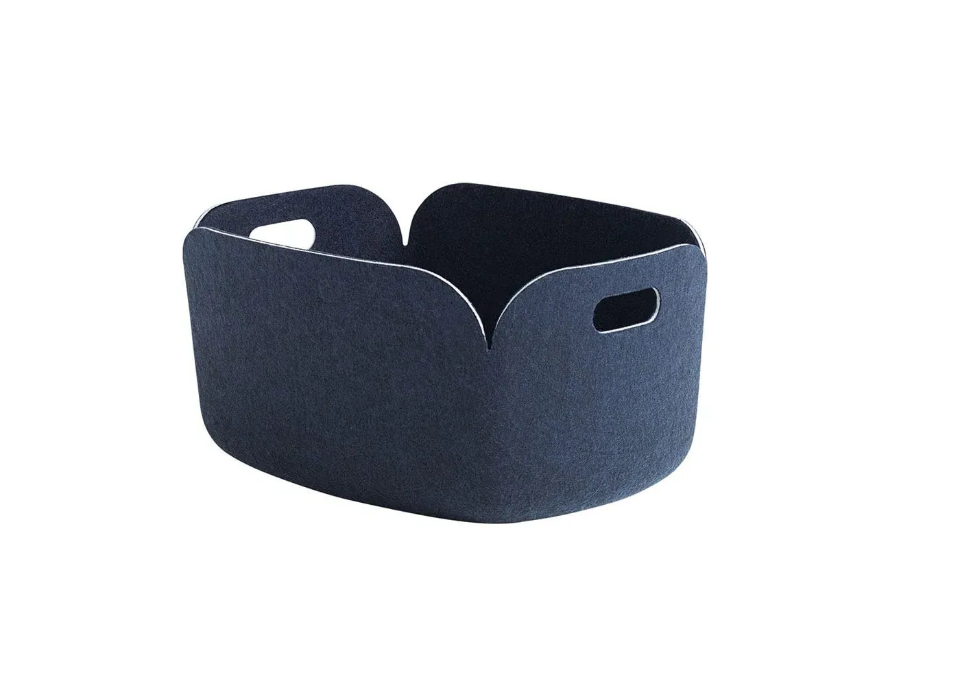 Storage Basket with Handles - Midnight Blue, Felt