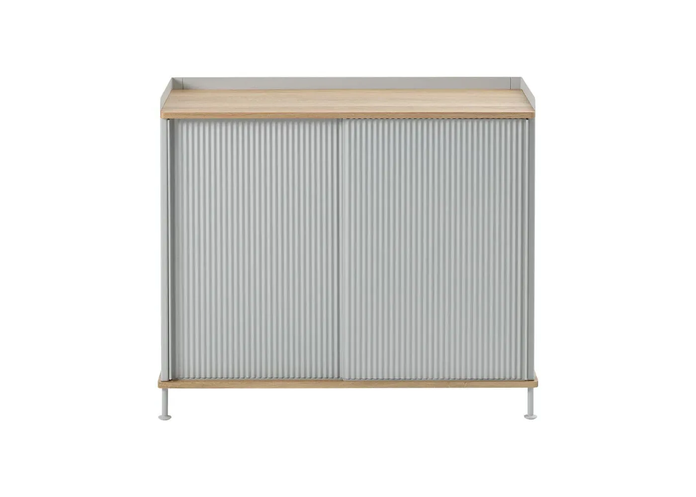 Tall Sideboard with Doors - Grey, Oak