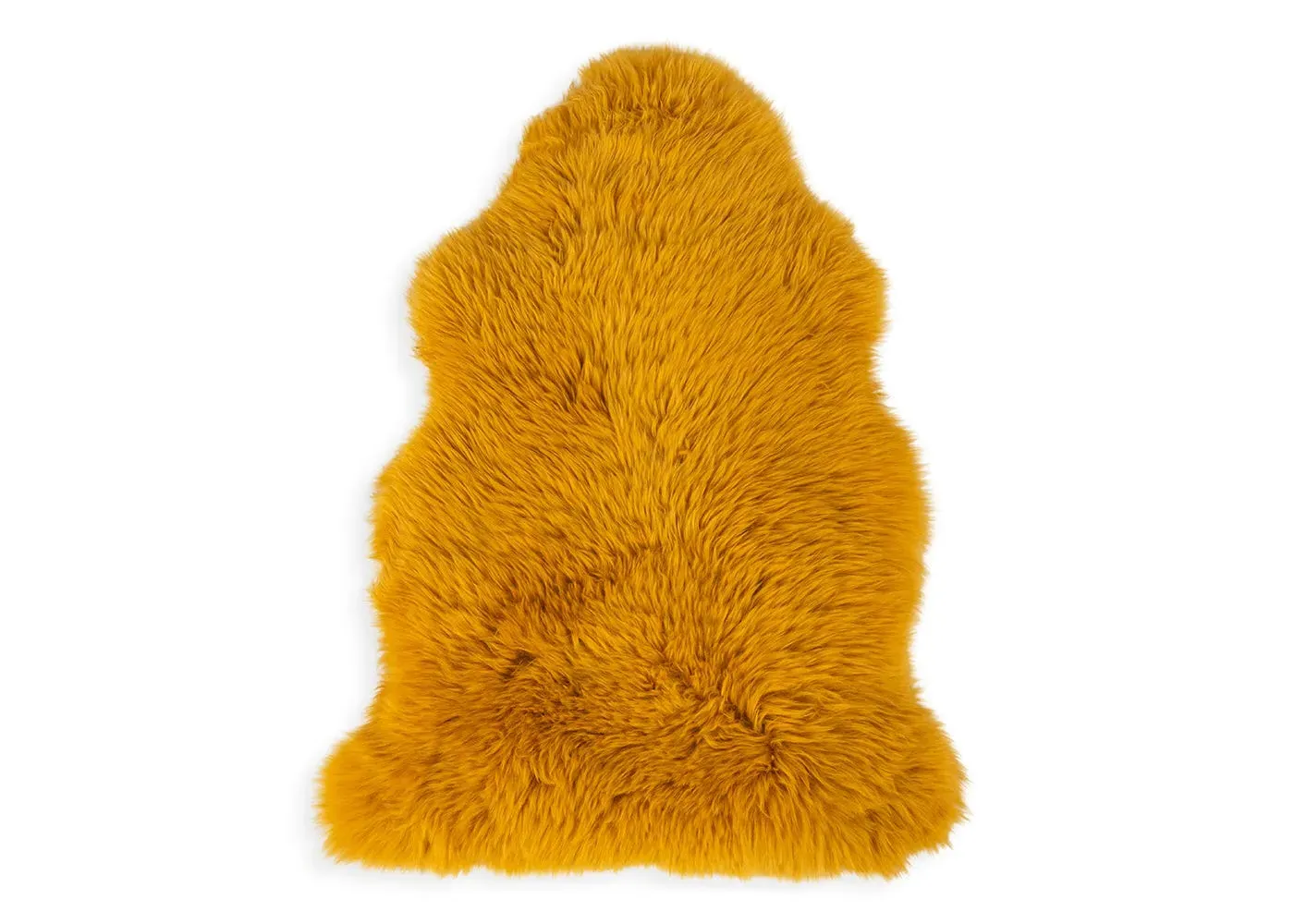 Long Wool Sheepskin Rug - Imperial Yellow