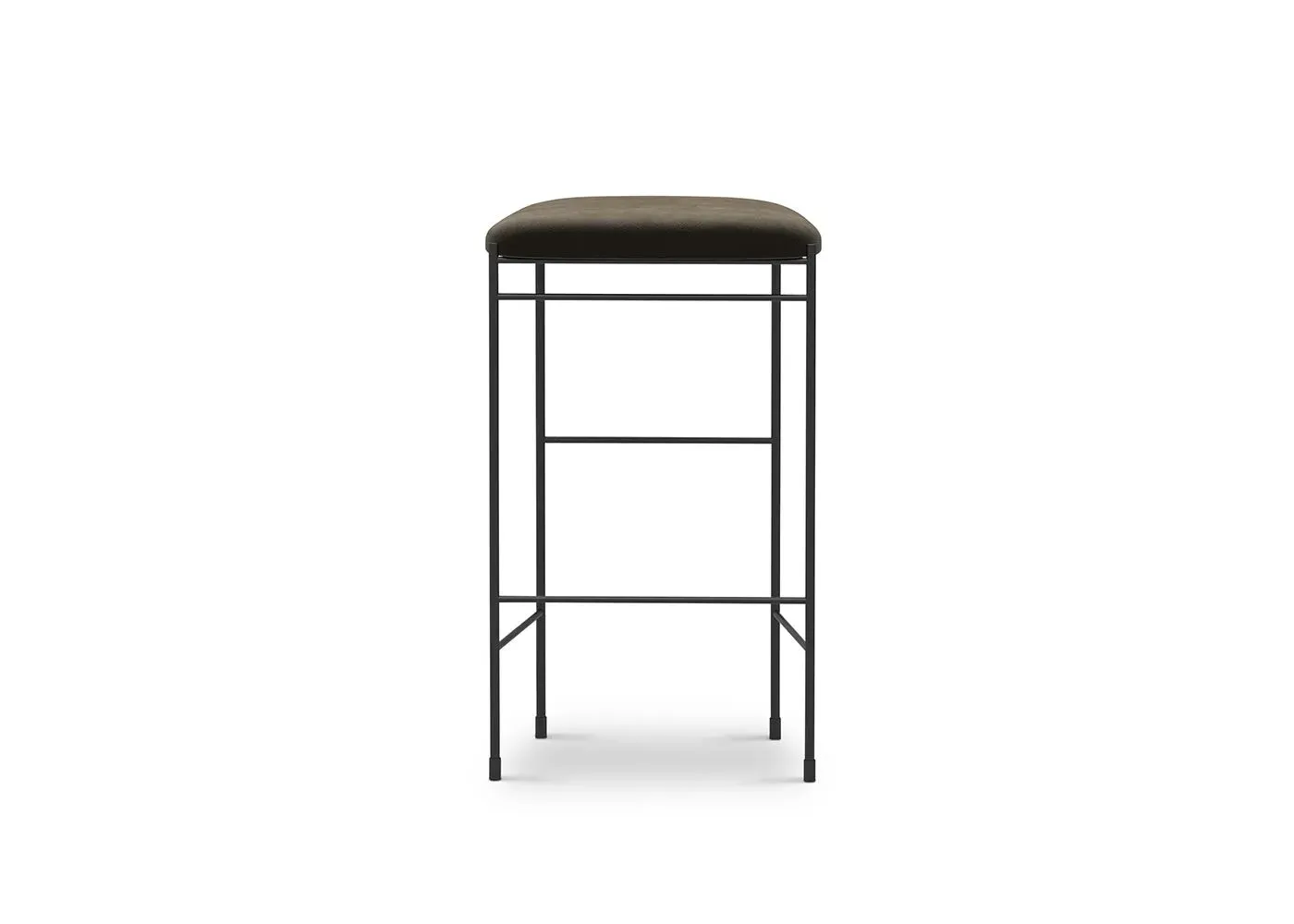 75cm Bar Stool - Brown, Nubuk Leather