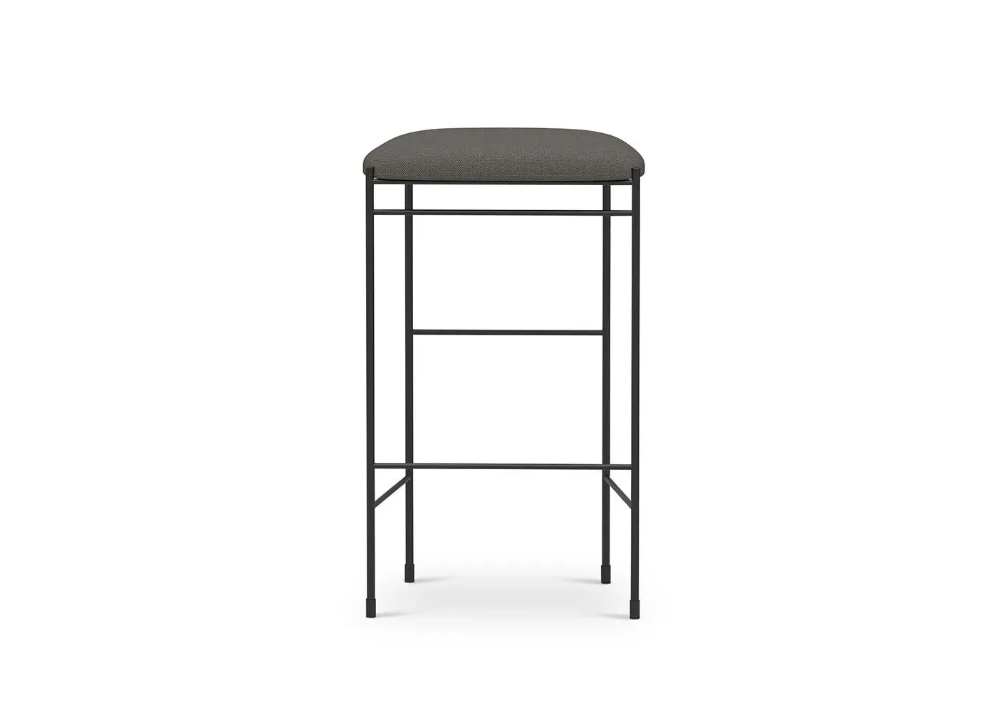 75cm Bar Stool - Grey, Fabric