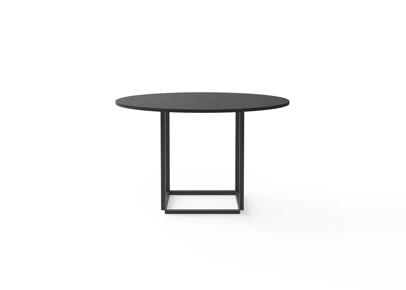 Dining Table with Black Frame - Black, Ash image
